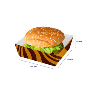 Square fried food tray