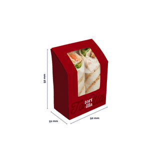 Astuccio per tortilla finestrato