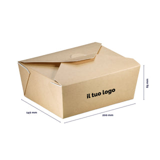 Brown cardboard food box