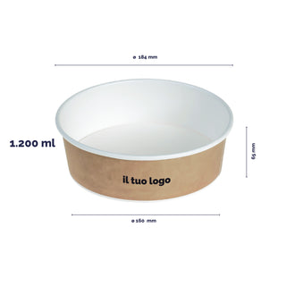 Brown cardboard bowl