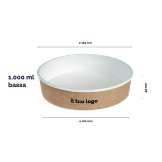 Brown cardboard bowl
