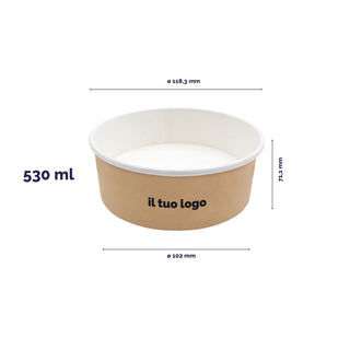 Brown cardboard bowl