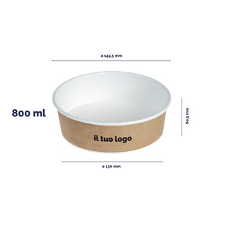 Brown cardboard bowl
