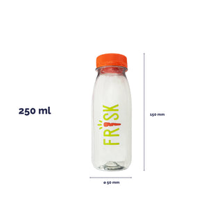 PET bottle with orange cap 250 ml