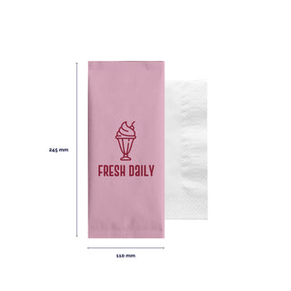White paper cutlery bag