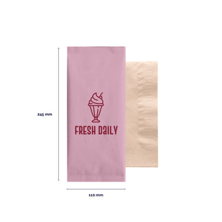 White paper cutlery bag