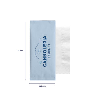 White paper cutlery bag