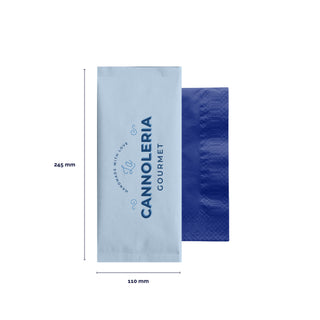 White paper cutlery bag