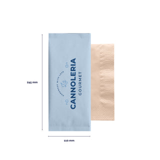 White paper cutlery bag