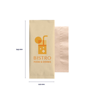 White paper cutlery bag
