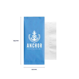 White paper cutlery bag