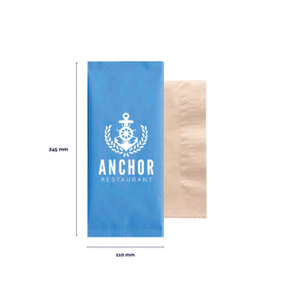White paper cutlery bag