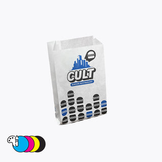 White paper bag for fried foods