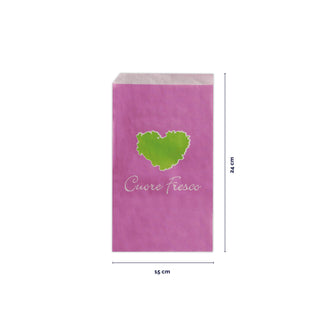 Greaseproof bag with side opening 