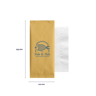 Straw paper cutlery bag