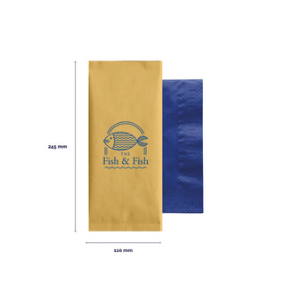 Straw paper cutlery bag