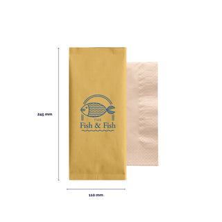Straw paper cutlery bag