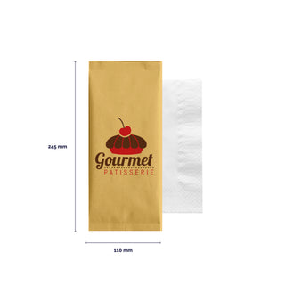 Straw paper cutlery bag