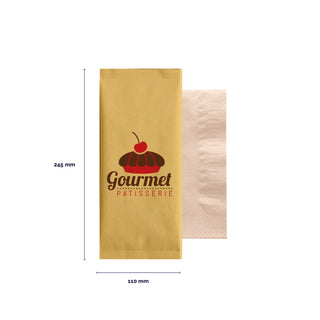 Straw paper cutlery bag