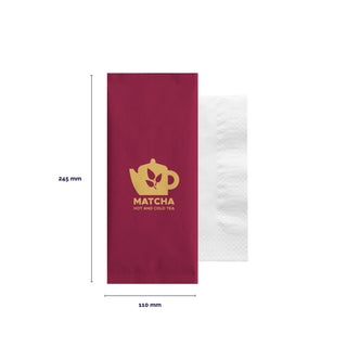 Straw paper cutlery bag