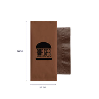 Straw paper cutlery bag