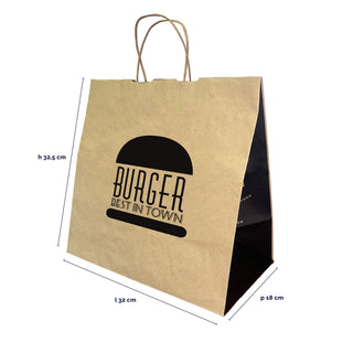 Shopper fondo largo maniglia ritorta
