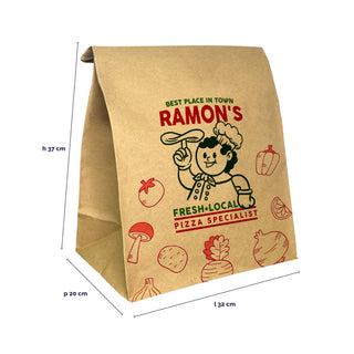 Wide bottom shopper without handle