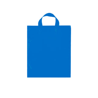 Shopper in plastica manici fettuccia soft loop