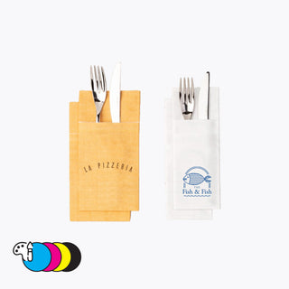 Cotton cutlery holder napkin 1/8 fold