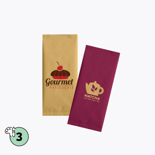Straw paper cutlery bag