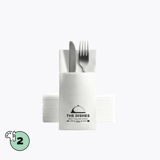 Airlaid cutlery holder napkin 32x40 cm white